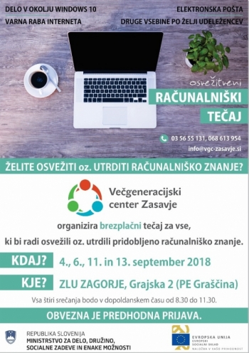 OSVEŽITVENI RAČUNALNIŠKI TEČAJ