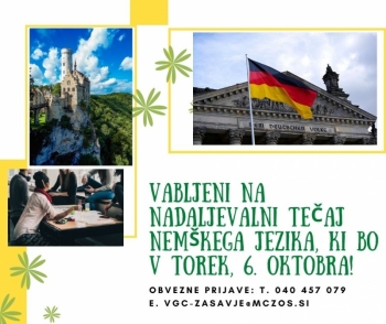 Nadaljevalni tečaj nemškega jezika