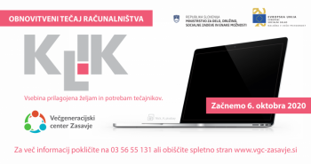 KLIK - Obnovitveni tečaj računalništva